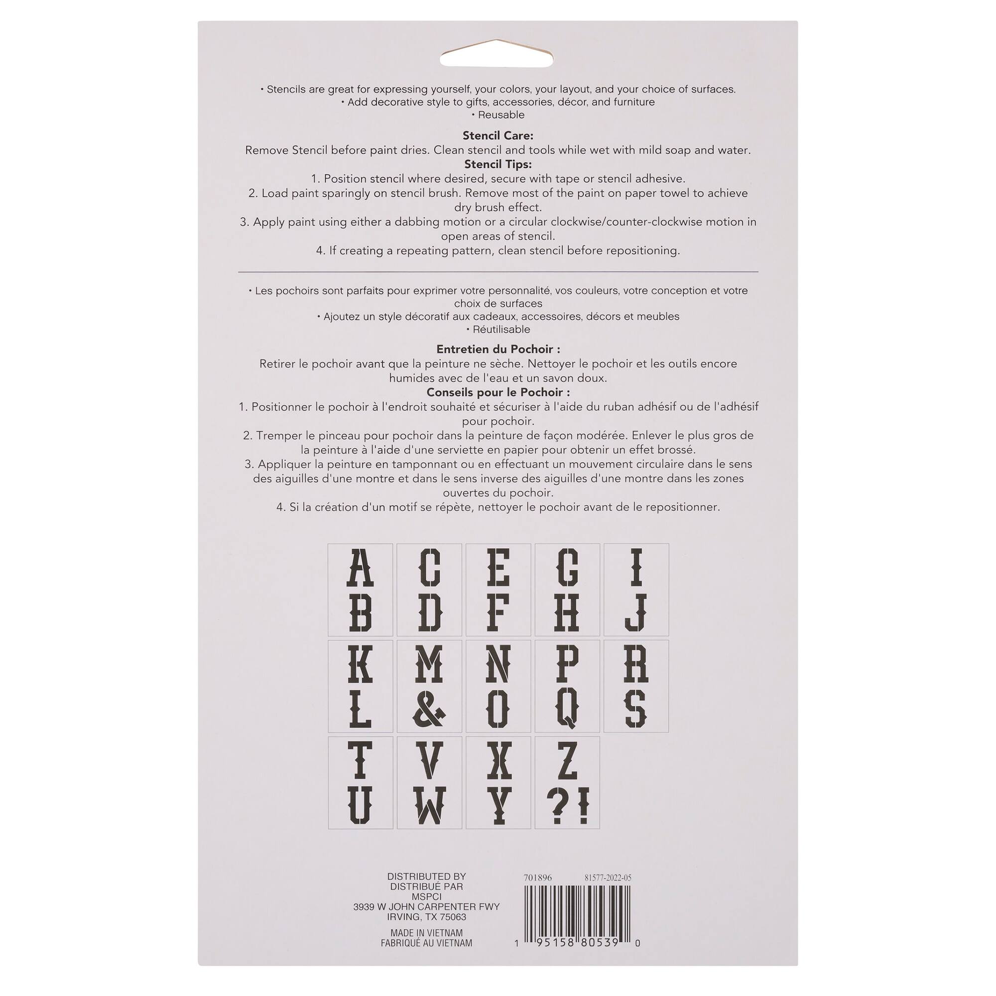 4" Western Alphabet Serif Stencils by Craft Smart®